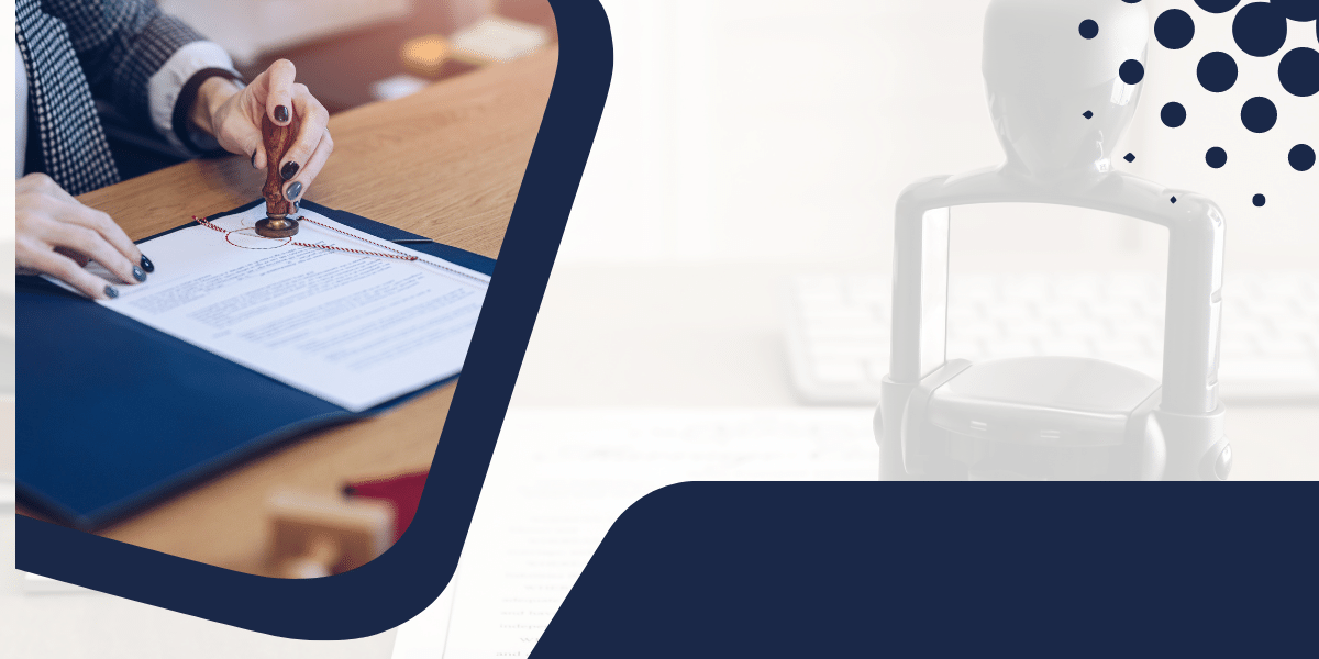 Blue Modern Notary Service Facebook Cover (1200 × 640 px)